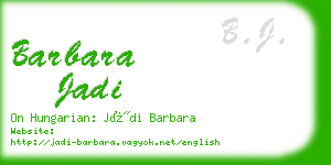 barbara jadi business card